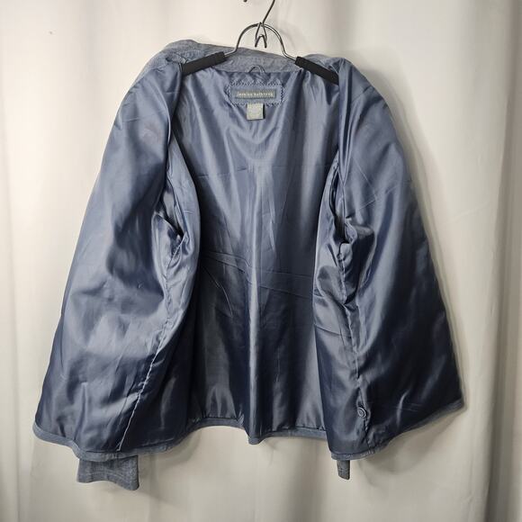 Jessica Holbrook Jacket Womens 1X Blue Suede Leather Floral Embroidered Artsy - Picture 6 of 8